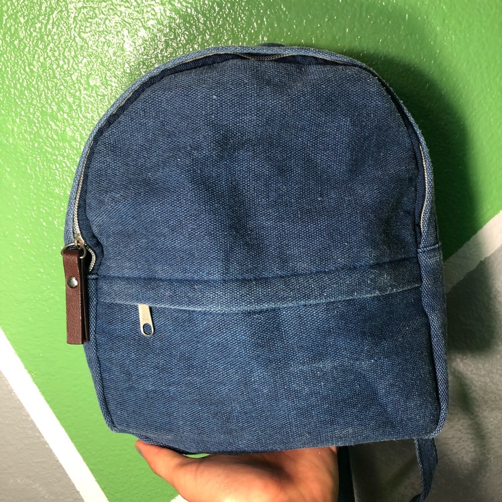 Denim mini backpack